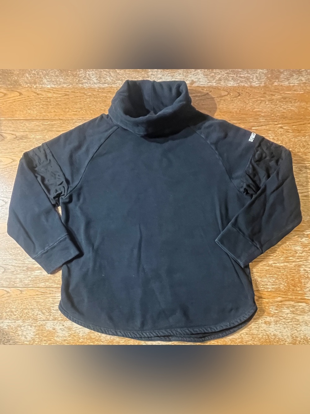 Gymshark Mock Neck Sweatshirt Black Mesh Long Sleeve Pullover Stretch Size XL